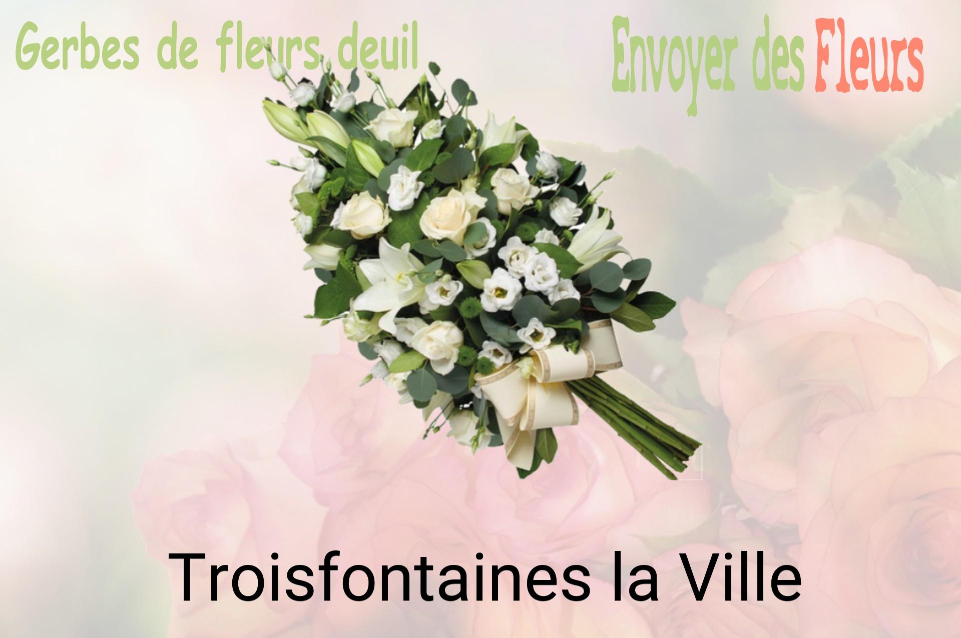 Gerbe de fleurs de deuil livrée à Troisfontaines-la-Ville